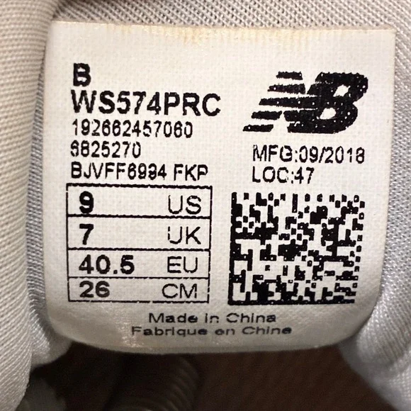 New Balance Women's 9 574 Sport Fresh Foam Grey Purple Teal Sneakers Running - Picture 11 of 16